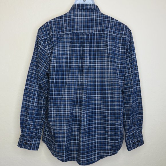 St. John's Bay* Men's Long Sleeve Button Down Curved Hem Plaid Shirt~ Size Large - Picture 2 of 9